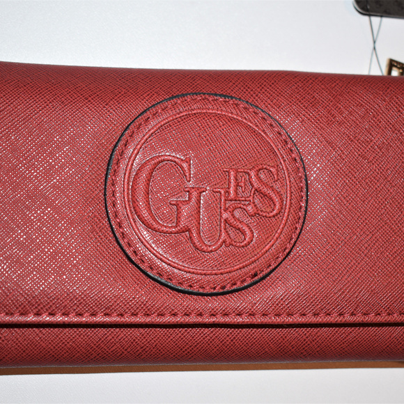 Guess Women's Wallet Red with Embossed Logo - Picture 2 of 4